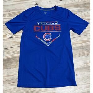 MLB Boys Royal Blue & Red CHICAGO CUBS National League T-Shirt Size L